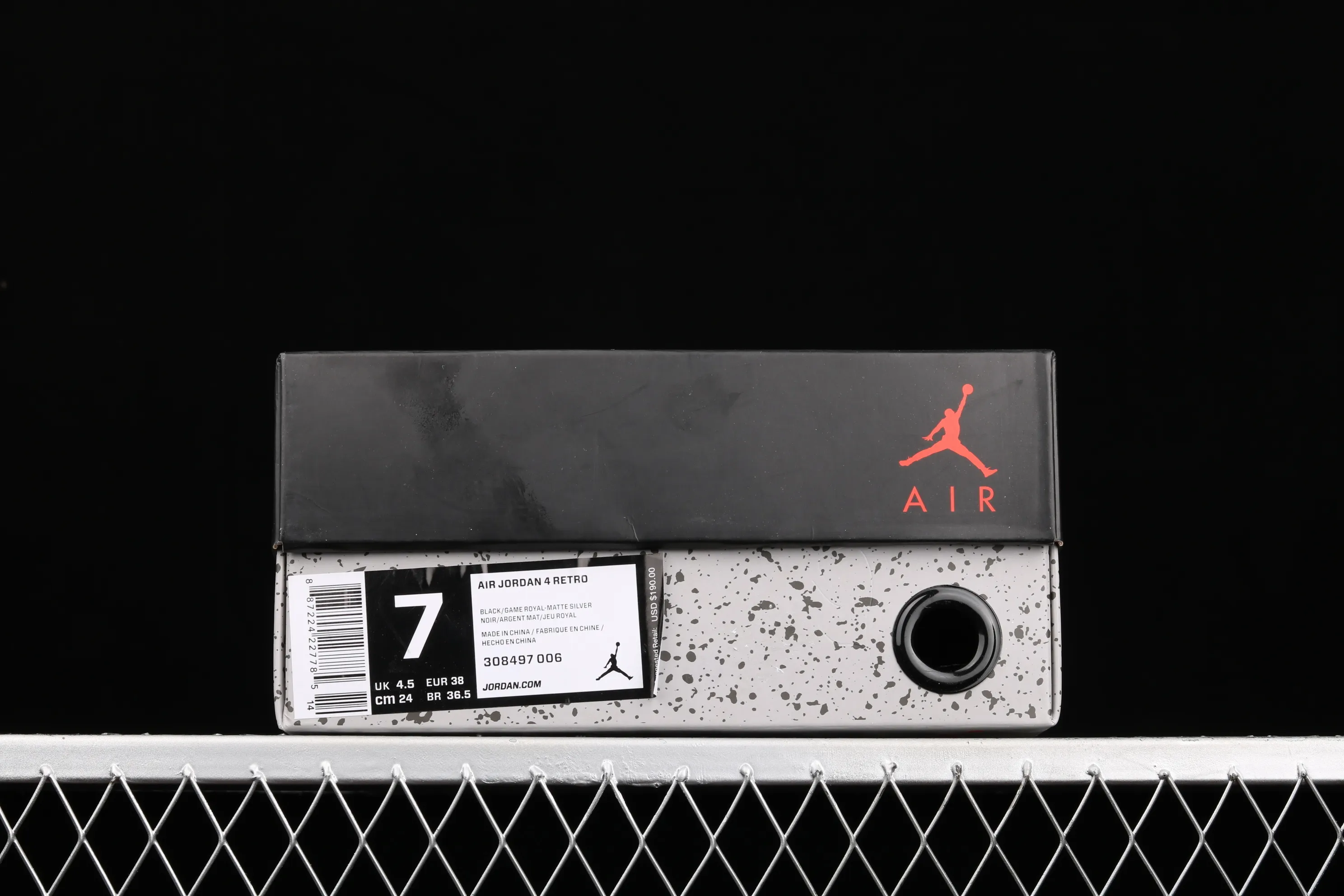 All categories Air Jordan Jordan series basketball shoes Air Jordan 4 G version Air Jordan 4 Retro AJ4 Joe 4 black and blue 308497-006